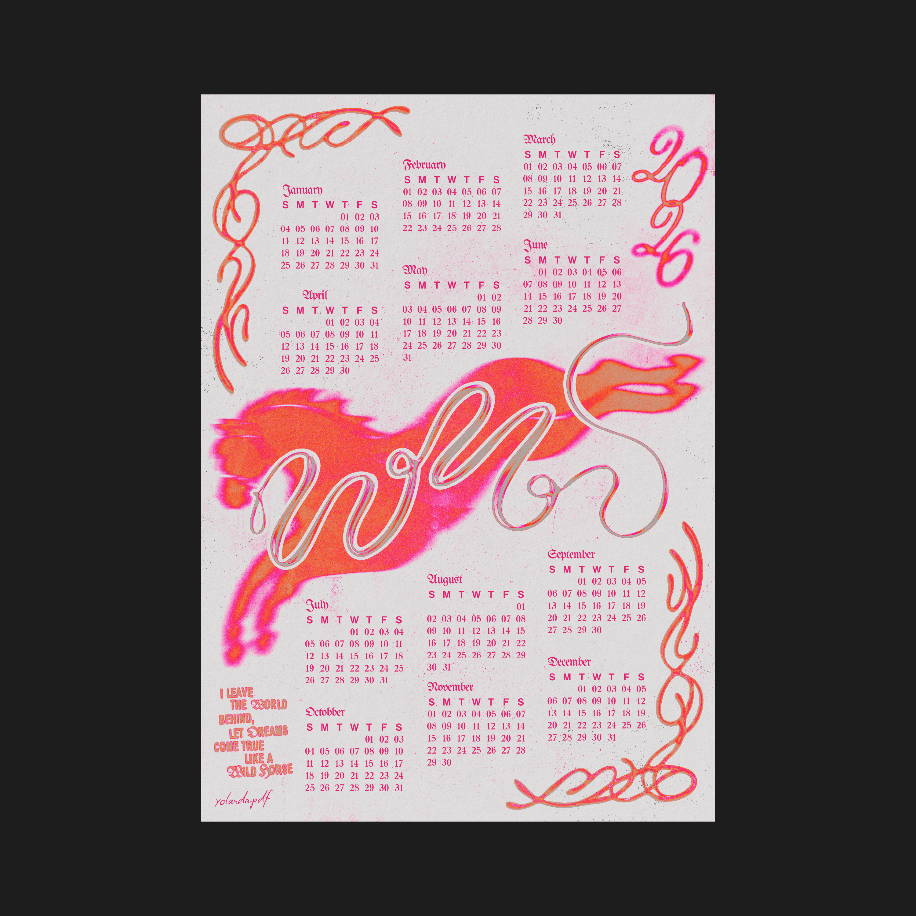 2026 Wild Horse Calendar