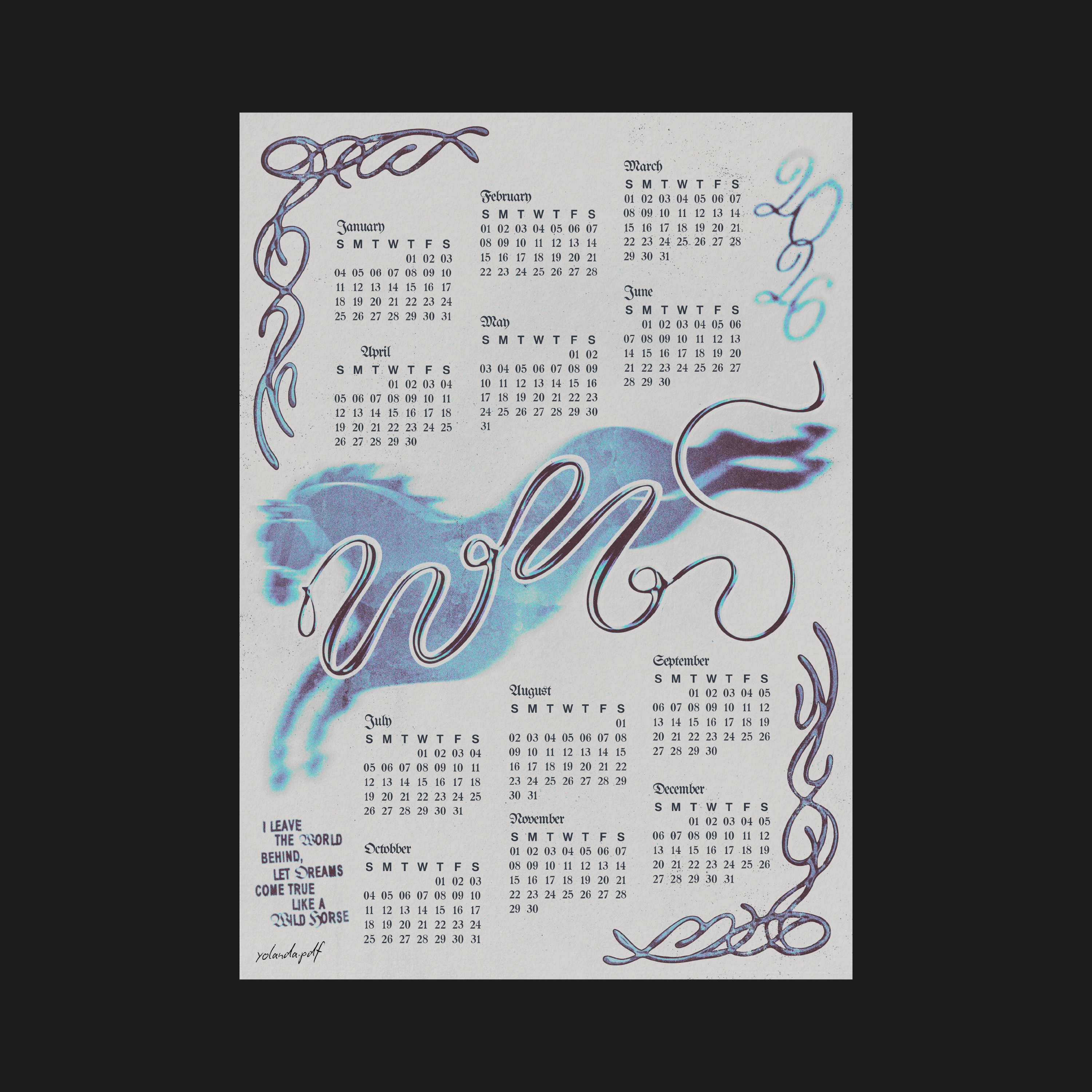 2026 Wild Horse Calendar